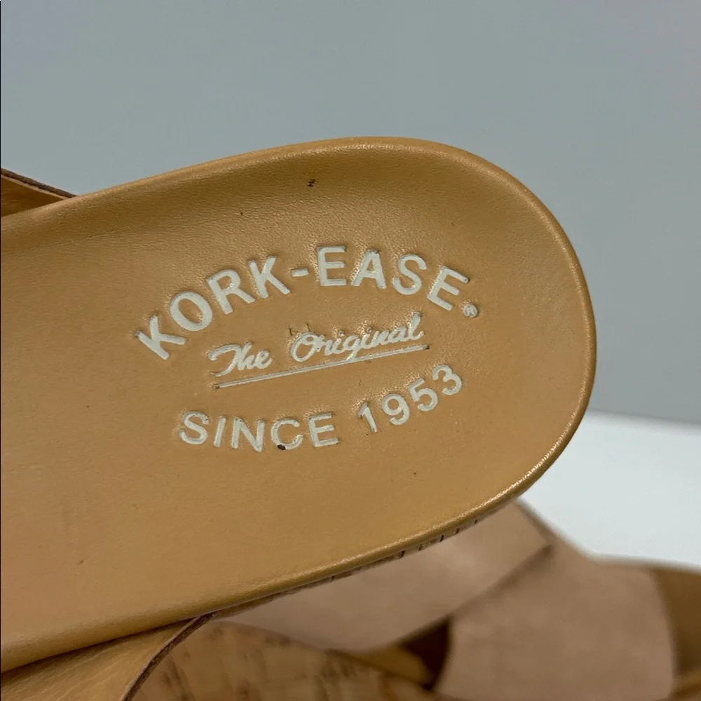 Kork-Ease Baja Leather Cork Wedge Sandals Size 11 Summer